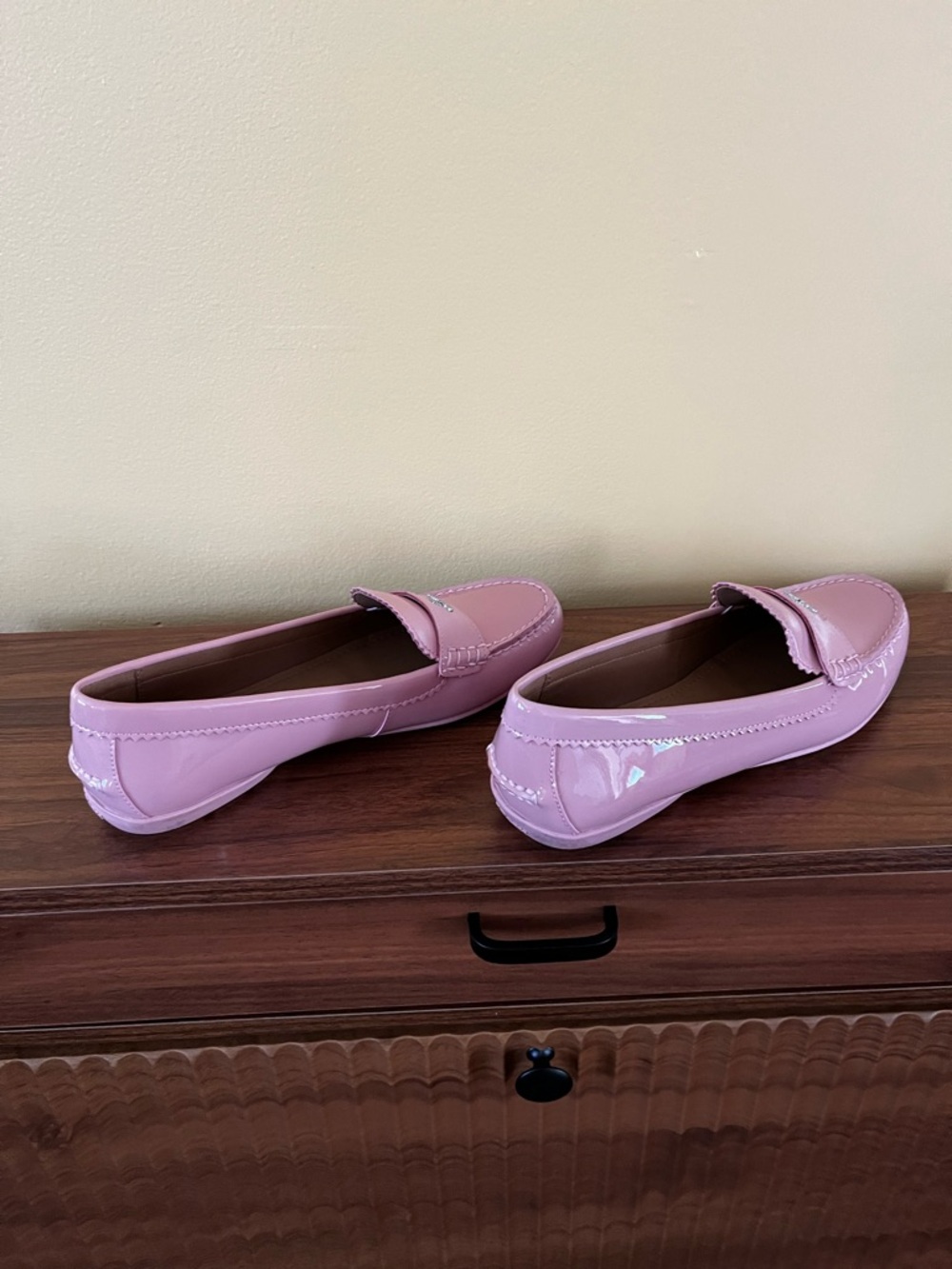 Coach Glossy Pink Loafers - Picture 6 of 11